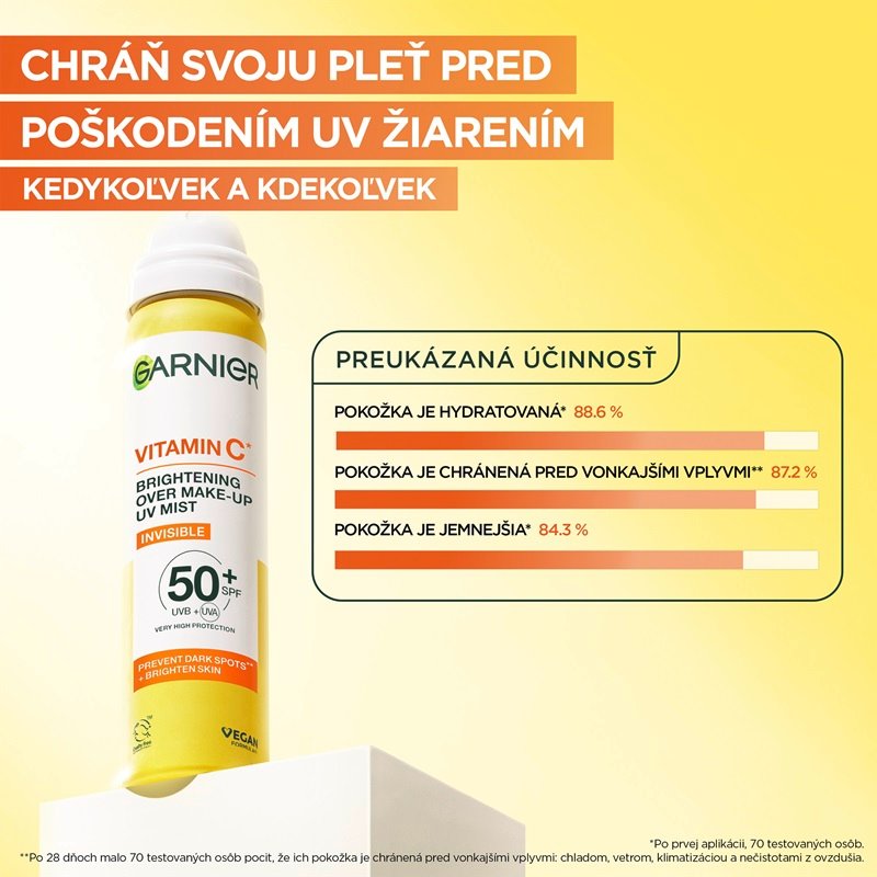 Garnier Vitamin C* rozjasňujúca pleťová hmla s SPF 50+ - 5